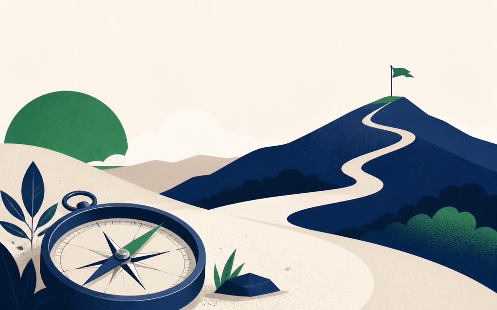 Ilustração do e-book: Território 5 · A Bússola — Metas e planejamento